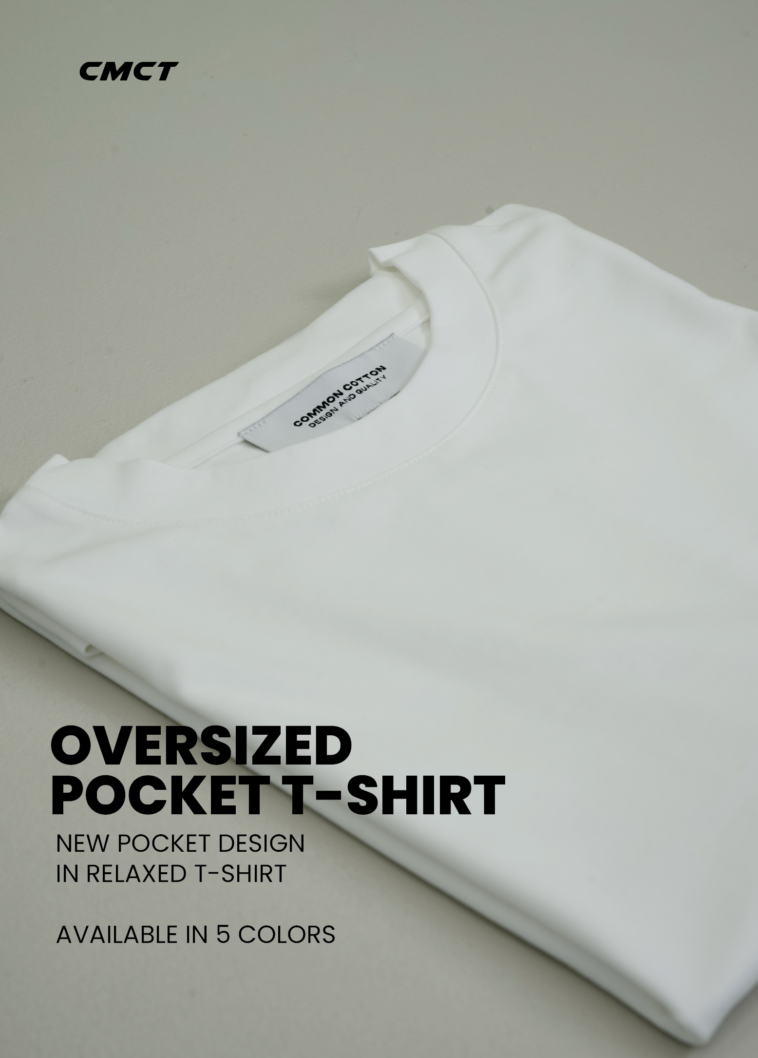 Oversized Pocket T-Shirt — folded detail